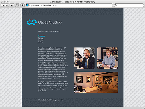 Castle Studios: Website Design